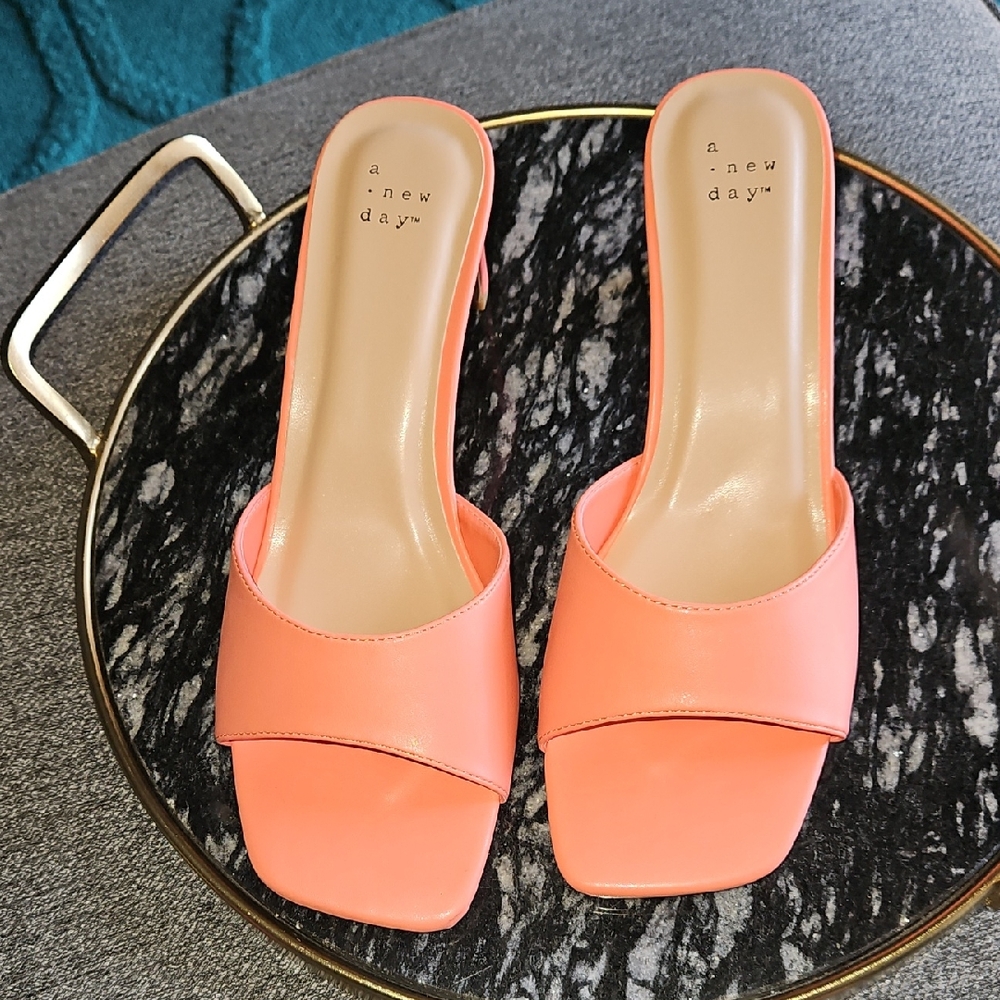 A New Day Women's Coral Mules 9